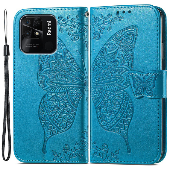 Чохол-книжка для Xiaomi Redmi 10C, Butterfly, м'яти