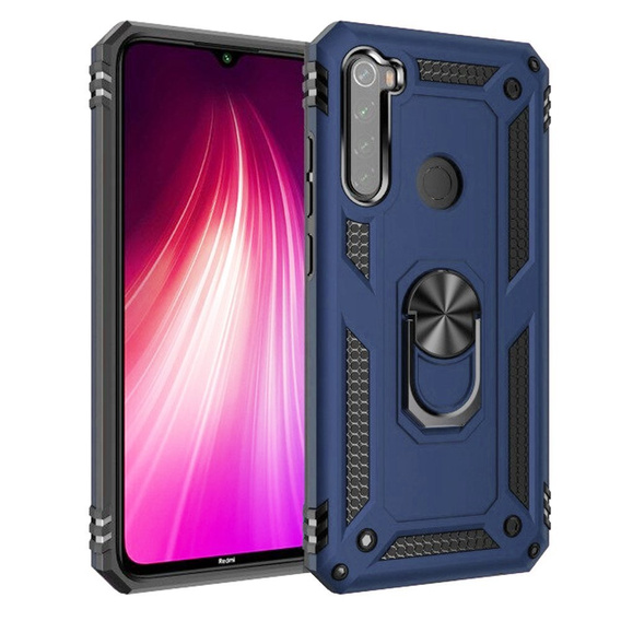 Бронированный Чехол до Xiaomi Redmi Note 8T, Nox Case Ring, темно-синий