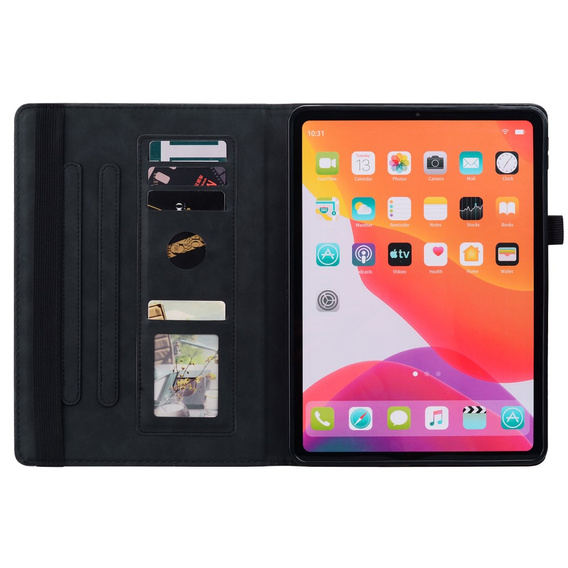 чехол-крышка для Lenovo Tab M11, flower, чёрный