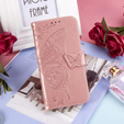 Откидной чехол для Oppo A40 / Oppo A40m, Butterfly, розовый rose gold