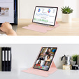 Чехол клавиатура для Samsung Galaxy Tab S9, Rotary 360° Leather, розовый rose gold