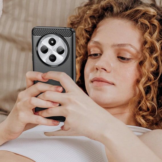 Чехол до Xiaomi Redmi 14C / Xiaomi Poco C75, Carbon, чёрный