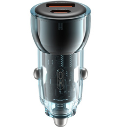 Автомобільний зарядний пристрій XO CC60 USB-A-Type-C 60W, чорний