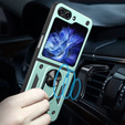 Бронированный Чехол до Samsung Galaxy Z Flip5 5G, Nox Case Ring, зелёный