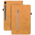 Чехол для Samsung Galaxy Tab S10 Lite / S10 FE / S9 FE, Wallet Pen Slot, жёлтая