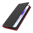 Чохол-книжка для Samsung Galaxy S24 FE, Litchi Skin Grain, чорний