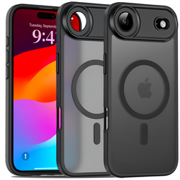 Матовый чехол для iPhone Air, для MagSafe, с защитой камеры, черный