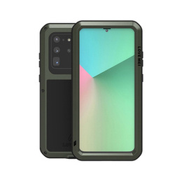 Чoхол Love Mei до Samsung Galaxy S20 Ultra, armored with glass, зелений