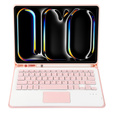 Чехол + клавиатура Apple iPad Pro 11" 5 gen. 2024, Leather Pen Slot TouchPad, розовый