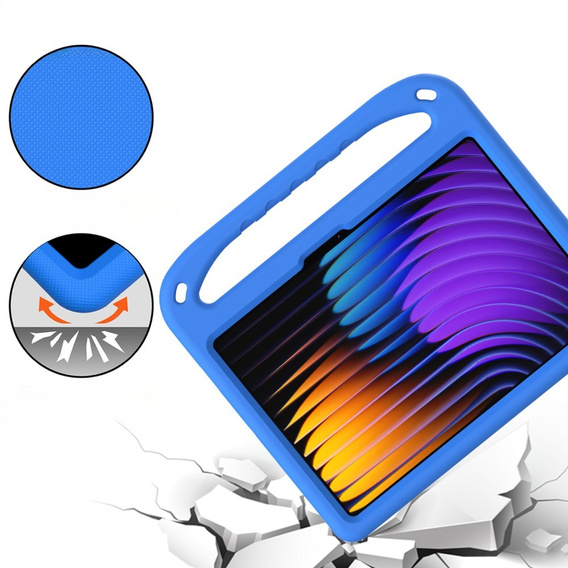 Детский чехол для Xiaomi Pad 7 / 7 Pro, с ручкой, синий