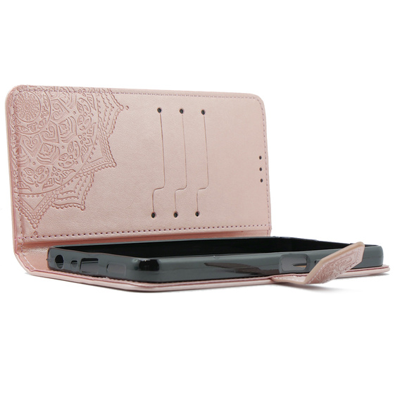 Откидной чехол для Oppo A38 4G / Oppo A18 4G, Mandala, розовый rose gold