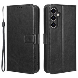 Откидной чехол для Samsung Galaxy S23 FE, Crazy Horse Wallet, чёрный