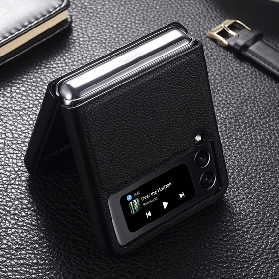 Чохол Litchi Leather для Samsung Galaxy Z Flip 4, Black