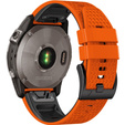 Силіконовий ремінець для Garmin Fenix 7 / Forerunner 965 / 955 / 945 / 935, помаранчева / чорний