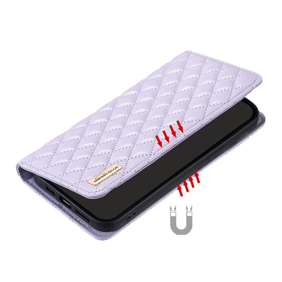 Чохол-книжка для Samsung Galaxy S25 Ultra, Wallet, BINFEN COLOR, фіолетовий