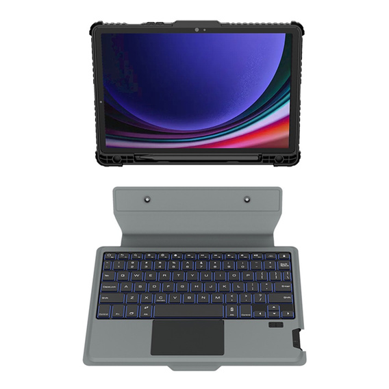 Чехол + клавиатура Galaxy Tab S9, NILLKIN Bumper Pen Slot, чёрный