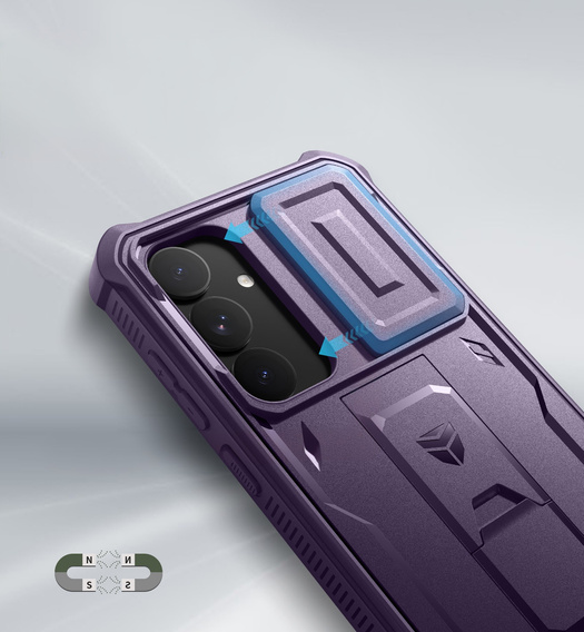 Броньований чохол для Samsung Galaxy S25+ Plus, Dexnor Full Body (Two Frames), фіолетовий