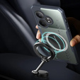 Чехол для Realme GT 6 / 6T, с магнитной пластиной, прозрачный / черный