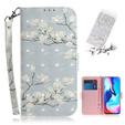Чехол Wallet до Motorola Moto G9 Play/E7 Plus, Flower Branch