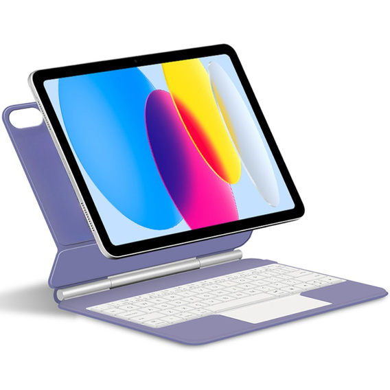 Чехол-клавиатура для iPad 10.9" 2022 (10 gen.) / iPad 11" 2025 A16 (11 gen.), Magnetic Keyboard Touchpad, фиолетовый