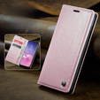 Флип-кейс CASEME для Samsung Galaxy S10+ Plus, Waxy Textured, розовый