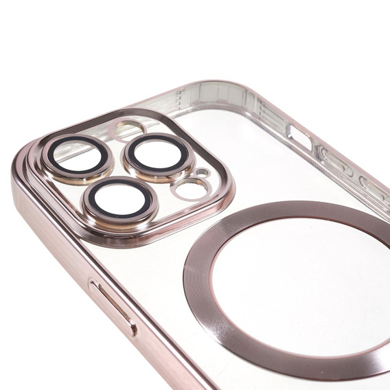 Чохол для iPhone 14 Pro, Electro MagSafe, рожевий + Скло на екран