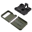 Броньований чохол для Samsung Galaxy Z Flip 4 5G, Dexnor Clip Holder, зелений