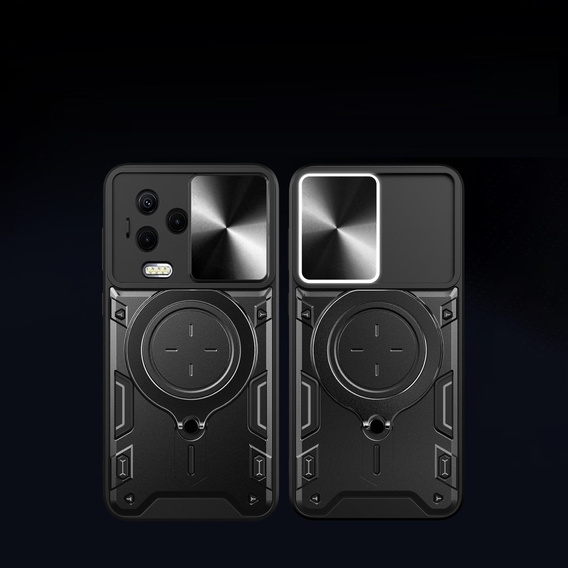 Бронированный чехол для Infinix Note 12 2023, CamShield Slide, чёрный