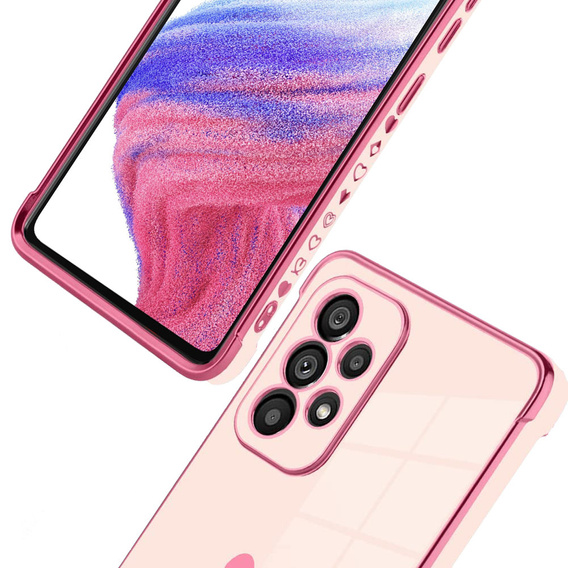 Чoхол до Samsung Galaxy A53 5G, Electro heart, рожевий rose gold