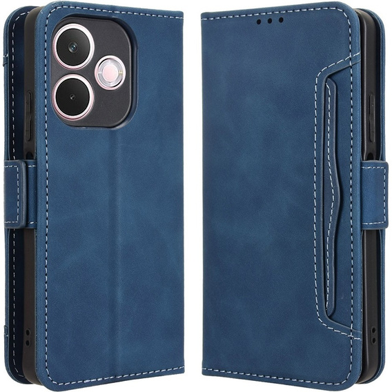 Футляр з клапаном для Oppo A5 Pro 5G, Card Slot, темно-синій