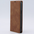Чехол для iPhone 15 Pro Max, ERBORD Vintage, бумажник с клапаном, коричневый