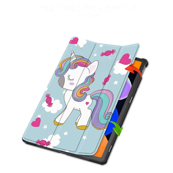Чехол для Lenovo Idea Tab 11" 2025 TB336FU TB336ZU, с функцией подставки, Smartcase, Unicorn