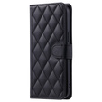 чехол-крышка для Samsung Galaxy A36 5G, Rhombus Crossbody Leather, чёрный