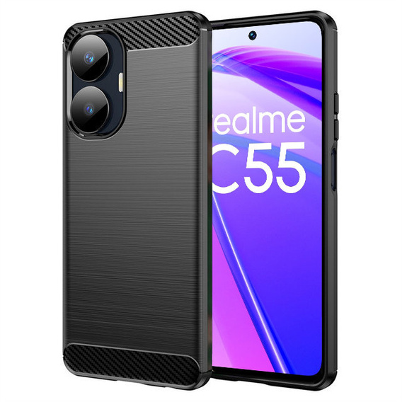 Чoхол до Realme C55, Carbon, чорний