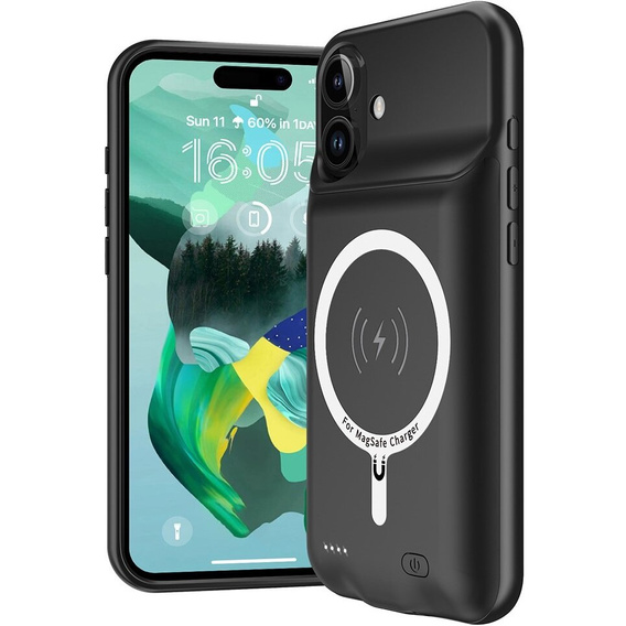 Чехол с батареей 7000mAh до iPhone 13 Pro Max, чёрный