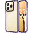 Чoхол до Realme C61, Fusion Hybrid, прозорий / фіолетовий