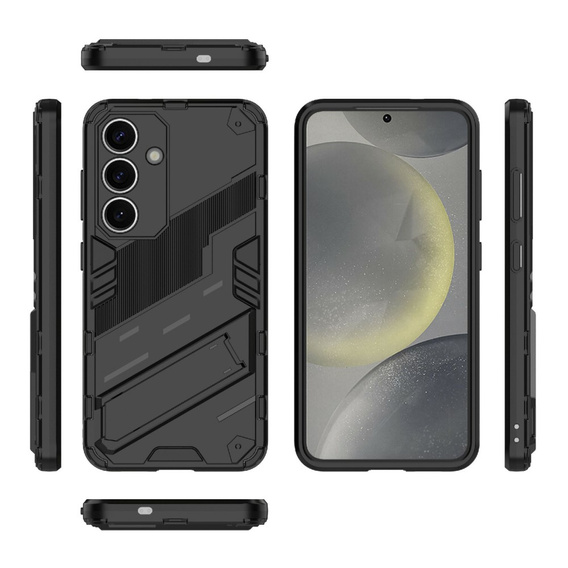 Чехол для Samsung Galaxy A56 5G, Military kickstand, чёрный