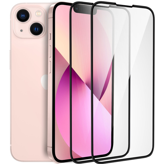 2x Загартоване скло для iPhone 13/13 Pro, ERBORD 3D для всього екрану