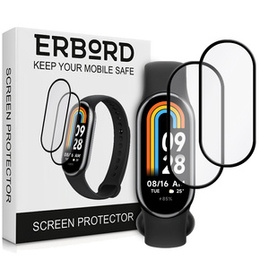 2x Гибридное стекло ERBORD для Xiaomi Smart Band 10 / 9 / 8