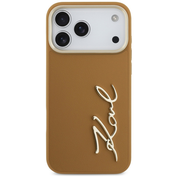 Чехол Karl Lagerfeld Karl Script Logo – с металлическими кнопками для iPhone 17 Pro Max