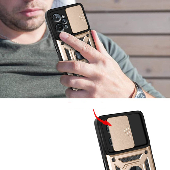 Чохол NOX Camera Slide Realme C31, CamShield Slide, золото