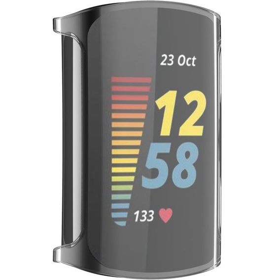 Чехол со встроенным стеклом для Fitbit Charge 5, прозрачный