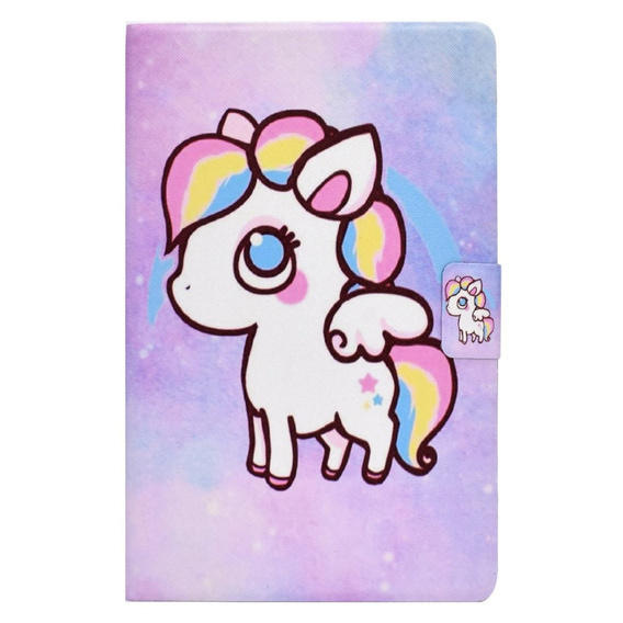 Чехол для Samsung Galaxy Tab A7 Lite, с откидной крышкой, colorful horse