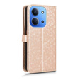 Флип-кейс для Xiaomi Redmi 15C 4G/LTE, Wallet Rhombus, золотой