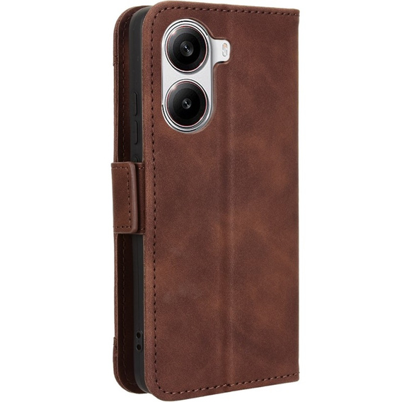 Футляр з клапаном для Xiaomi Poco X7 Pro 5G, Card Slot, коричневий