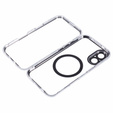 Магнітний чохол Dual Glass MagSafe для iPhone 16, сріблястий