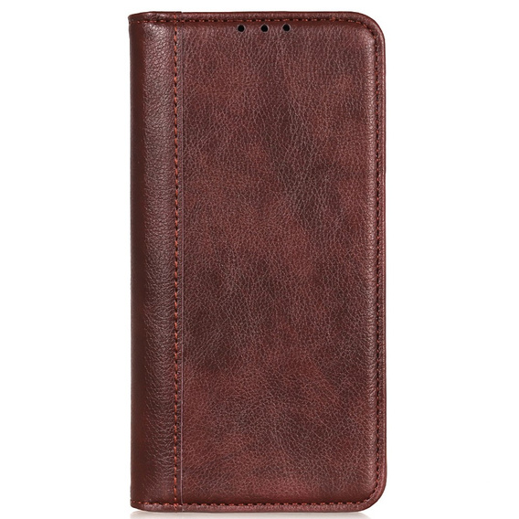 Чехол до Xiaomi Redmi Note 13 Pro 4G / Xiaomi Redmi Note 14S / Xiaomi Poco M6 Pro 4G, Wallet Litchi Leather, коричневый
