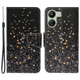 Откидной чехол для Xiaomi Redmi 13C / Poco C65, Wallet, Stars, чёрный