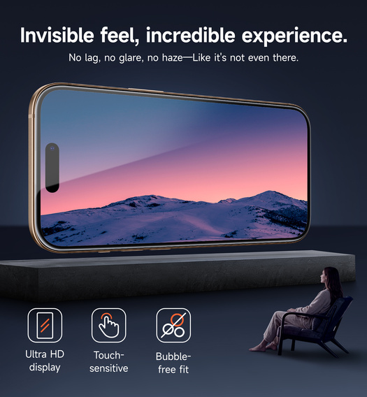 2x Захисне скло SURITCH для iPhone 16 Pro Max