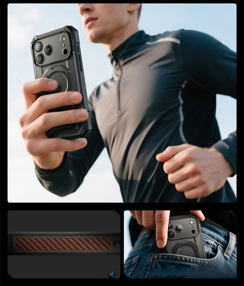 Чохол-сумка для iPhone 17 Pro Max, Unicorn Beetle Grip Pro Mag, чорний